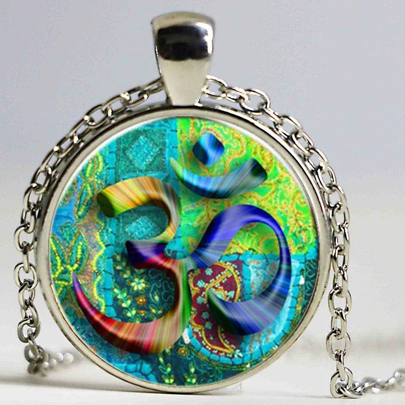 Новое 3D изображение Йога фигура Корица серебряный цвет круглый кулон любовь