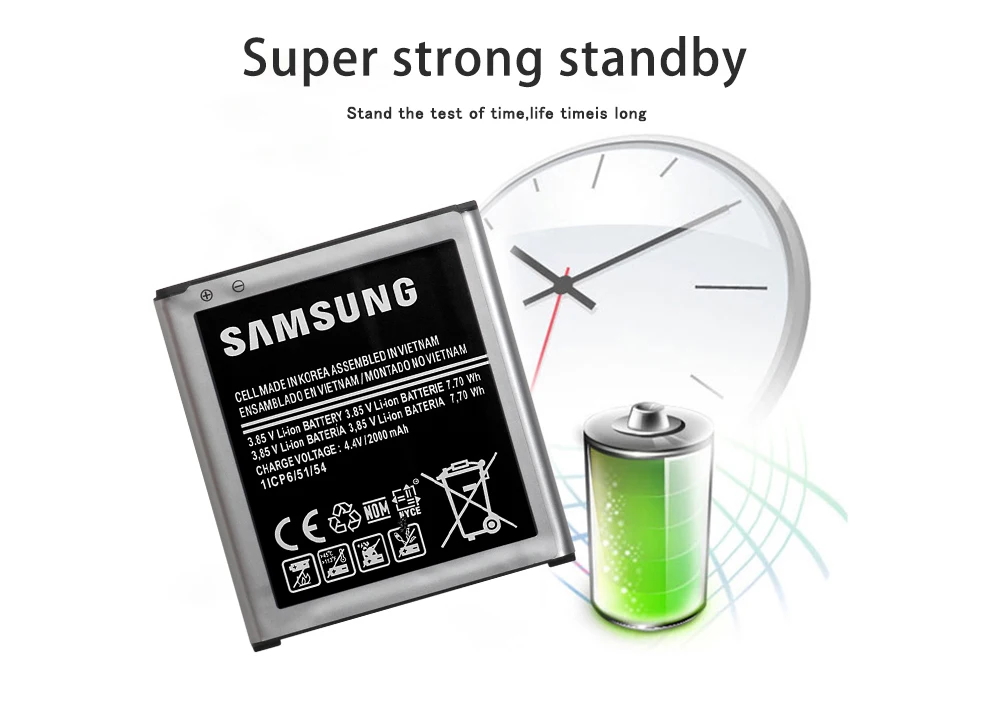 Samsung телефон батарея EB-BG360BBE 2000 мАч для samsung Galaxy Core Prime G360 G361 G360V G3608 G360H батареи