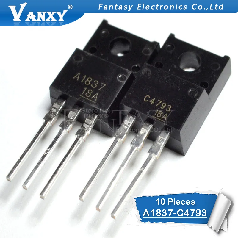 10 шт. 5 пар 2SC4793 TO220 2SA1837 TO 220 C4793 A1837 230V 1A каждый оригинальный и новый|shipping free| |