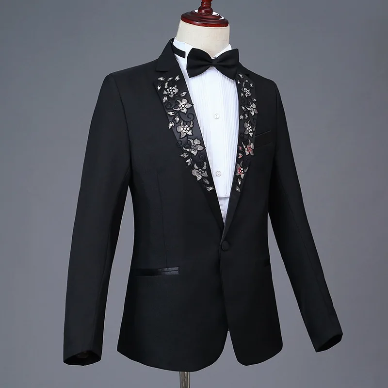 Мужские свадебные костюмы приталенный смокинг из 2 предметов для жениха мастер