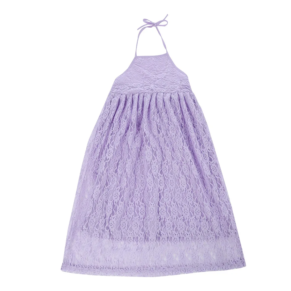 2-8T Princess Bohemian Summer Girls Lace Dresses 2019 Floor Length Baby Girl Backless Kids Wedding Party Clothes | Детская одежда и