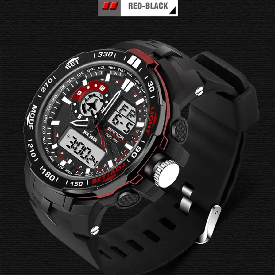Sport Watch Luxury Double Display Cold Light Electronic Waterproof Mens 10.12 | Украшения и аксессуары