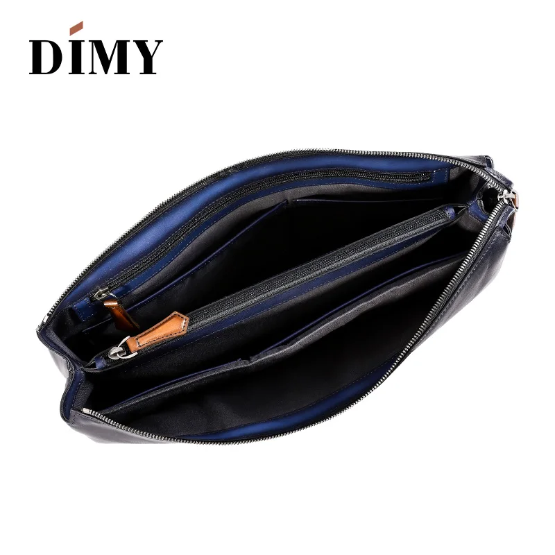 Мужской деловой портфель DIMY итальянский из натуральной кожи ручной работы в