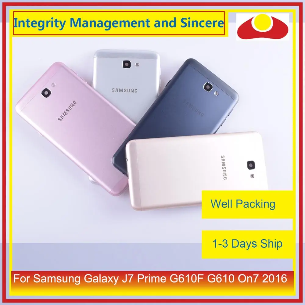 Оригинальный чехол для Samsung Galaxy J7 Prime G610F G610 On7 2016 корпус батарейный отсек задняя