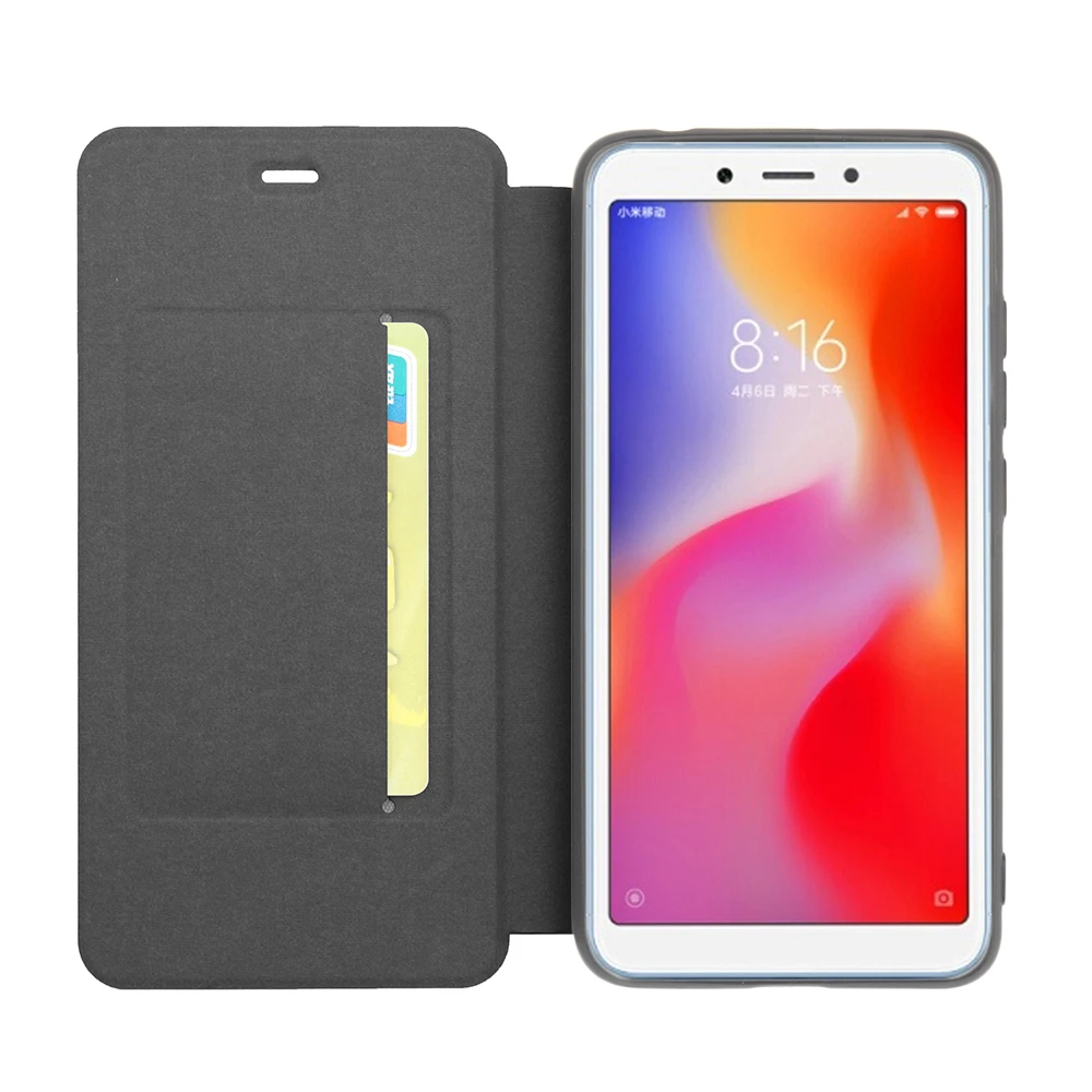 Чехол для Xiaomi Redmi 6 роскошный флип кошелек из искусственной кожи чехол мобильного
