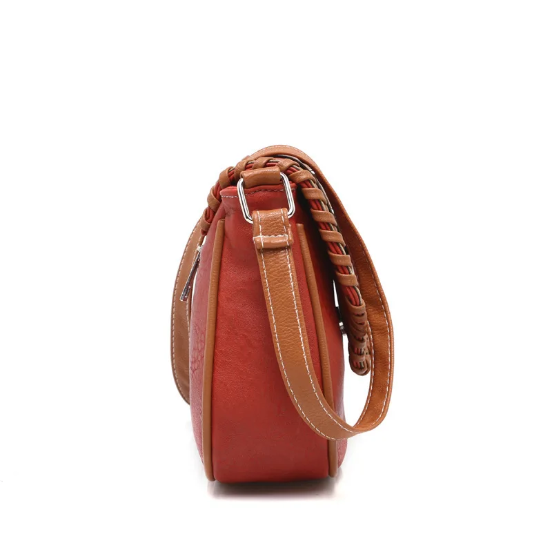 Женская сумка через плечо плетеная коричневая в этническом стиле модель NWW02 2019