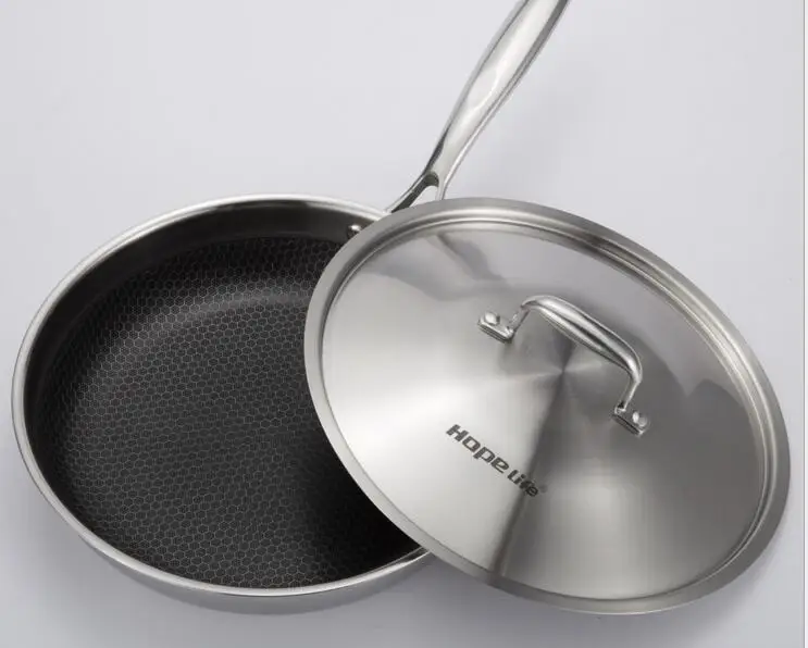 Сковорода для стейка из нержавеющей стали фруктовая 28 см INOX 5 слойная нержавеющая