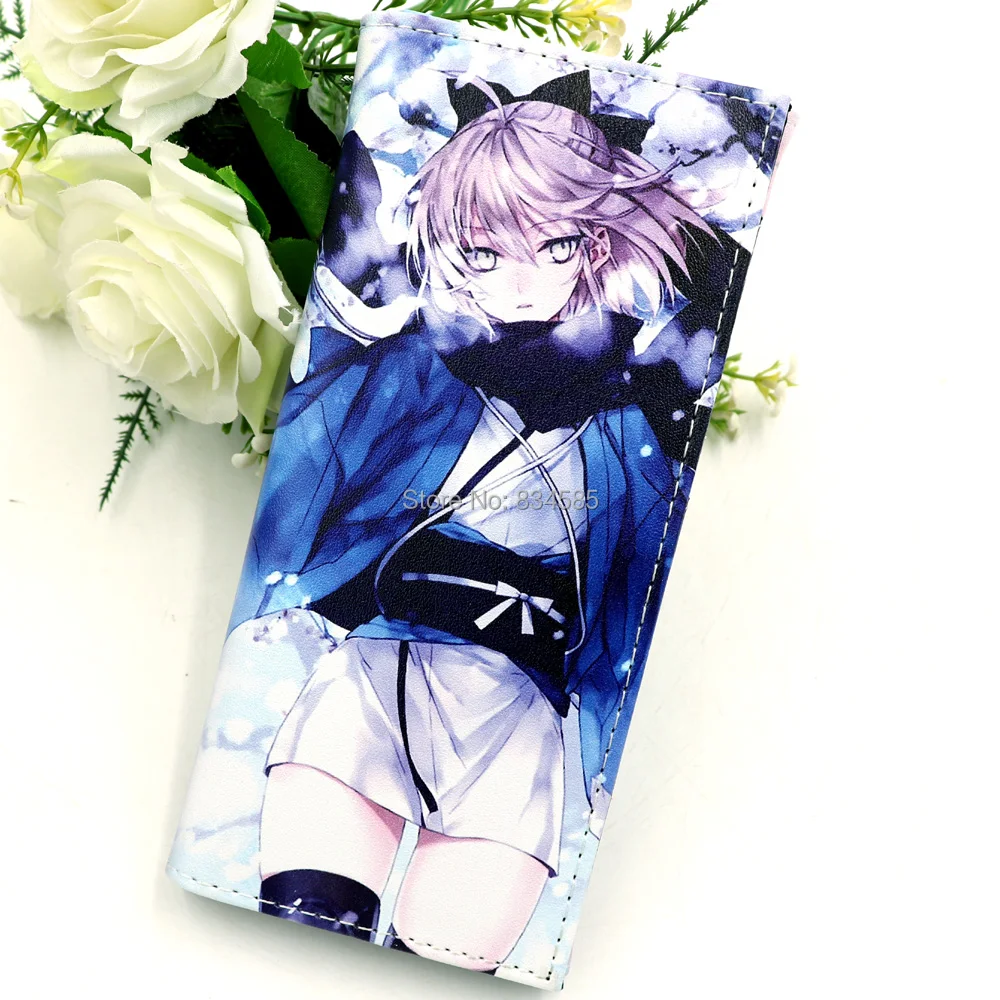 Fate/Grand Order FGO Alter Okita Fate/Stay Night TouHou Project Аниме Длинный кошелек синтетическая кожа длинный зажим для денег кошелек для карт