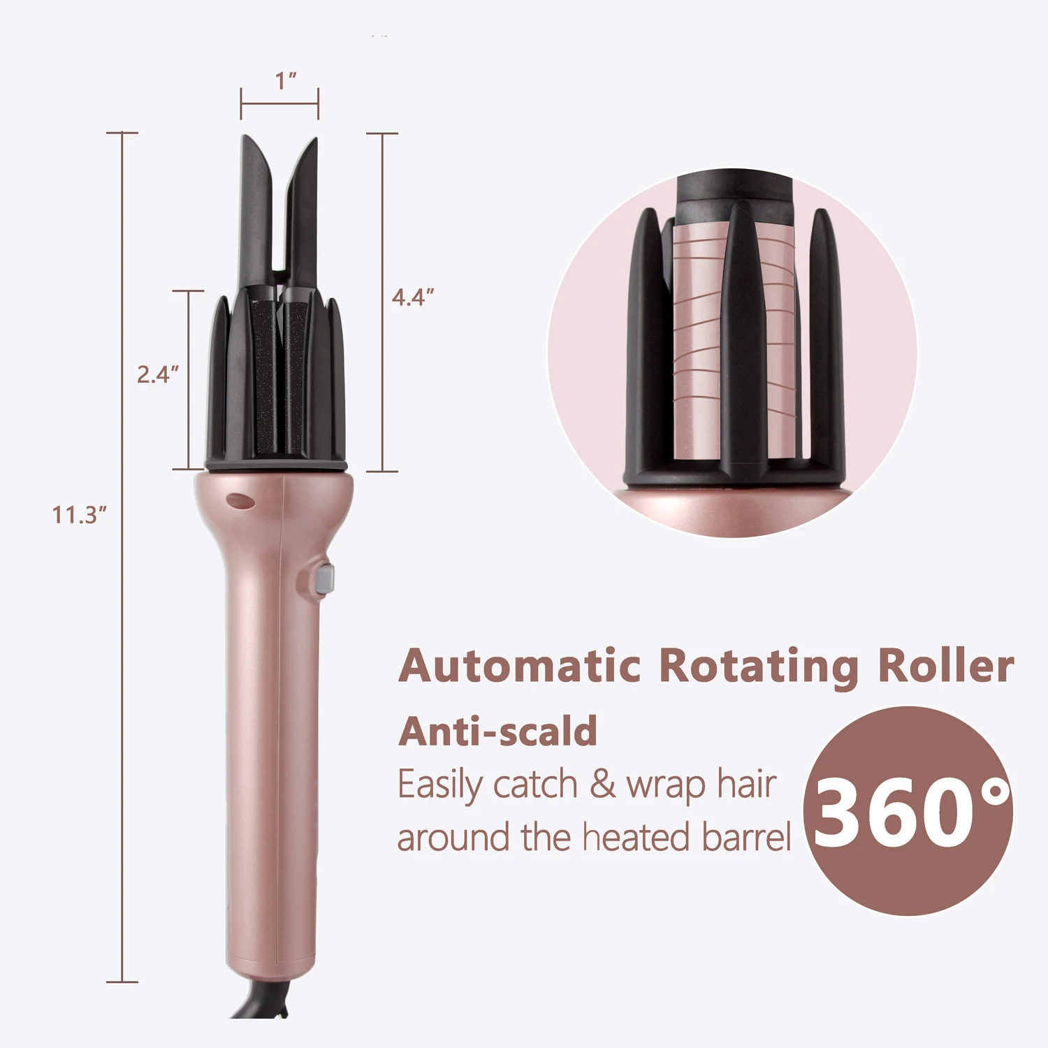 

Professional Ceramic Automatic Curler 110-240V Hair Curling Iron 28mm Barrel Magic Spiral Hair Roller Curling Wand Hair Curler