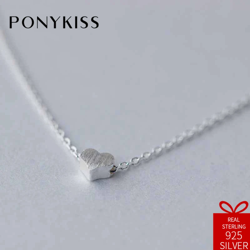 Ожерелье PONYKISS из серебра 100% пробы женское романтичное колье 925 изящное Ювелирное