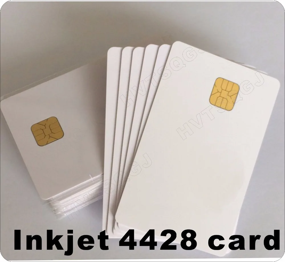 50 шт./лот 5 контактов ISO 7816 SLE4428 струйная печать Smart PVC карта для струйного принтера