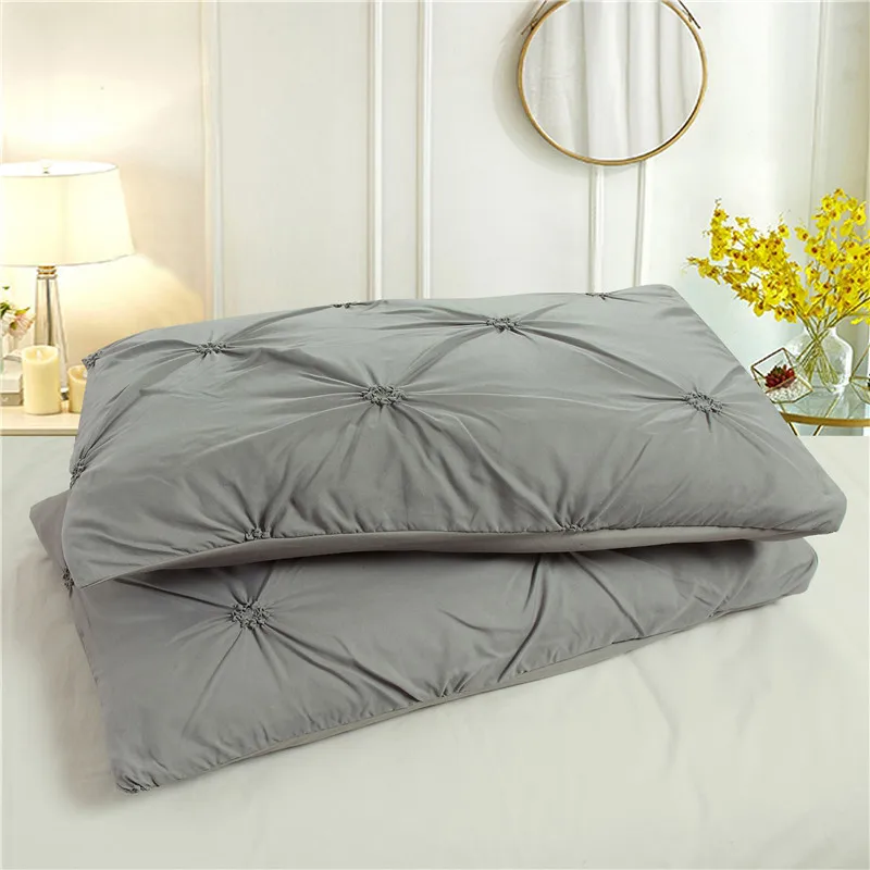 Luxury Duvet Cover Bedding Set Prison Folds Solid Color Satin Sets Adult Healthy Home Textile Beddings And Bed | Дом и сад