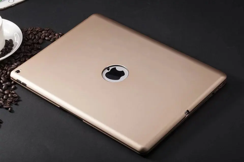 Для iPad Pro 12,9 Bluetooth клавиатура чехол для iPad Mini, Алюминий клавиатура крышка корпуса Folio+ 5600 с зарядным устройством для внешнего Батарея+ 7 цветов с подсветкой