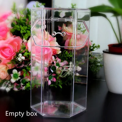 Bucket Without Beads Стильный и простой акриловый держатель кистей для макияжа прозрачный контейнер для косметических кистей коробка для хранения кистей Настольный Органайзер - Цвет: Bucket Without Beads