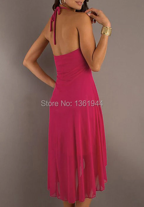 Vestidos De Festa Vestido Longo 2015 Abendkleider Sexy High Low Short Prom Dress Halter A Line Cheap Party Dresses Under 100 | Свадьбы и