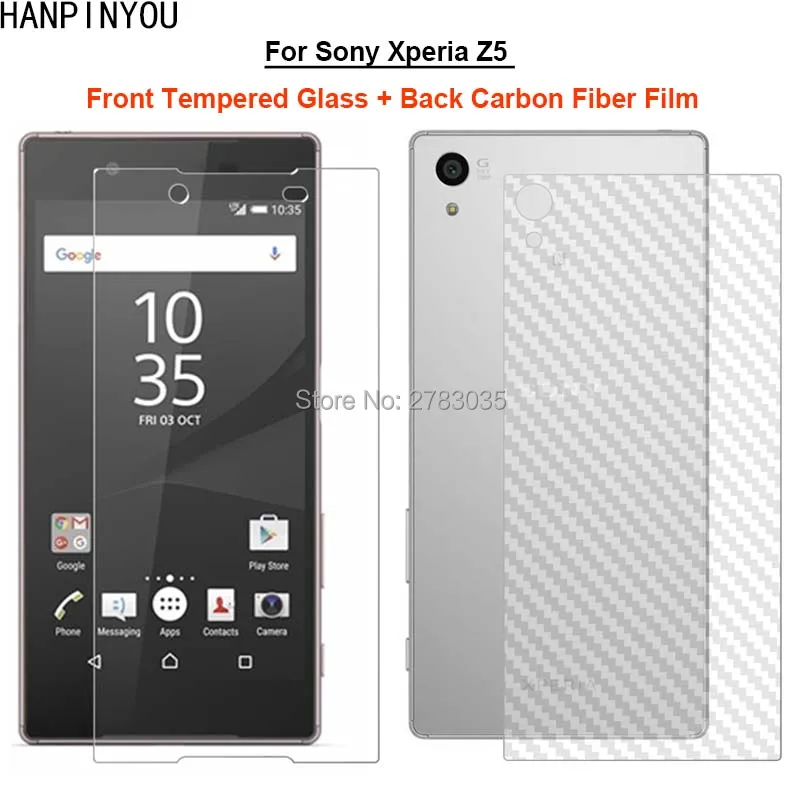Для Sony Xperia Z5 5 2 дюйма 1 комплект = мягкая задняя пленка из углеродного волокна +