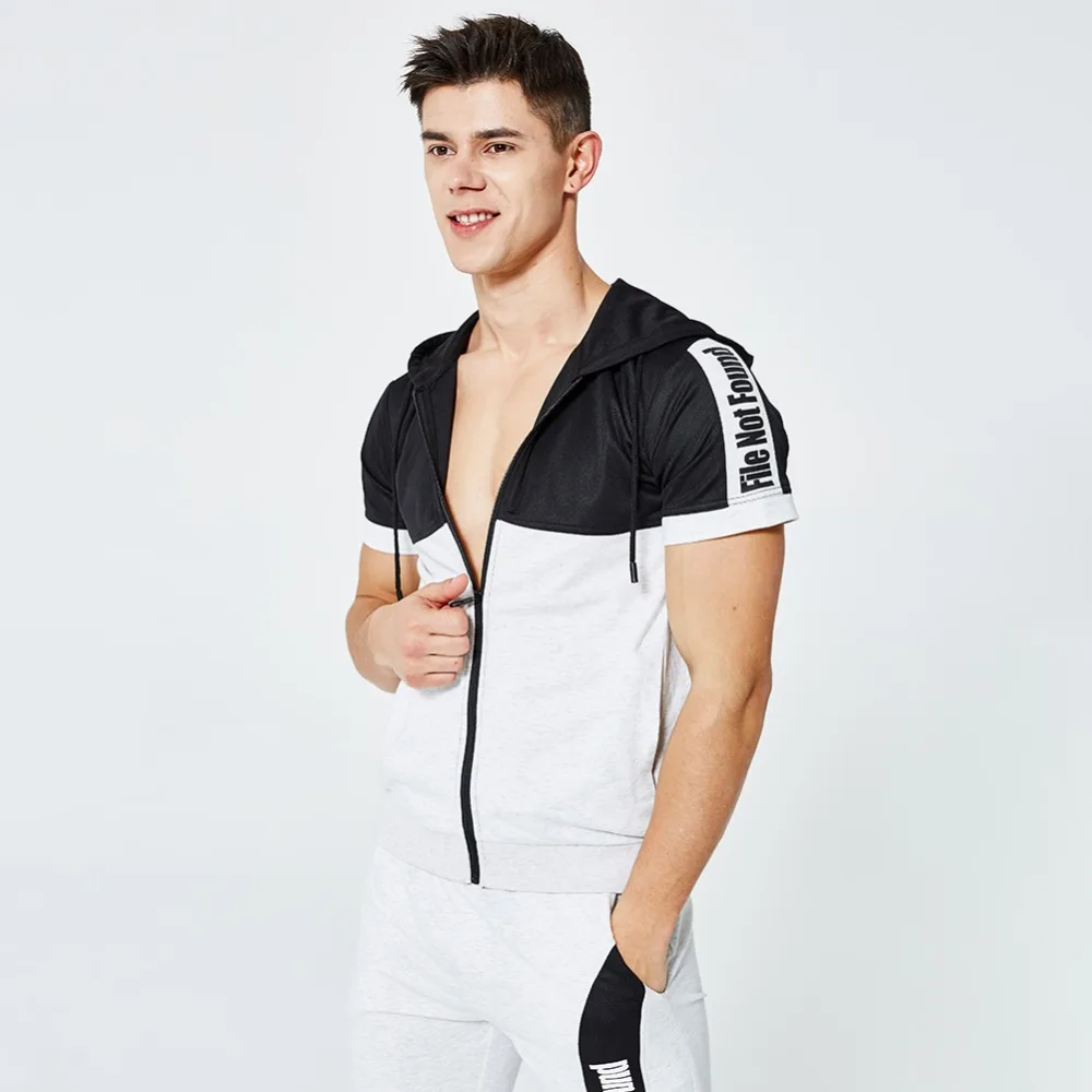 Europe Size Sporting Mens 2pcs Summer Men Shorts Set Top And Tracksuit For Short Hoodie Tshirt Suit | Мужская одежда