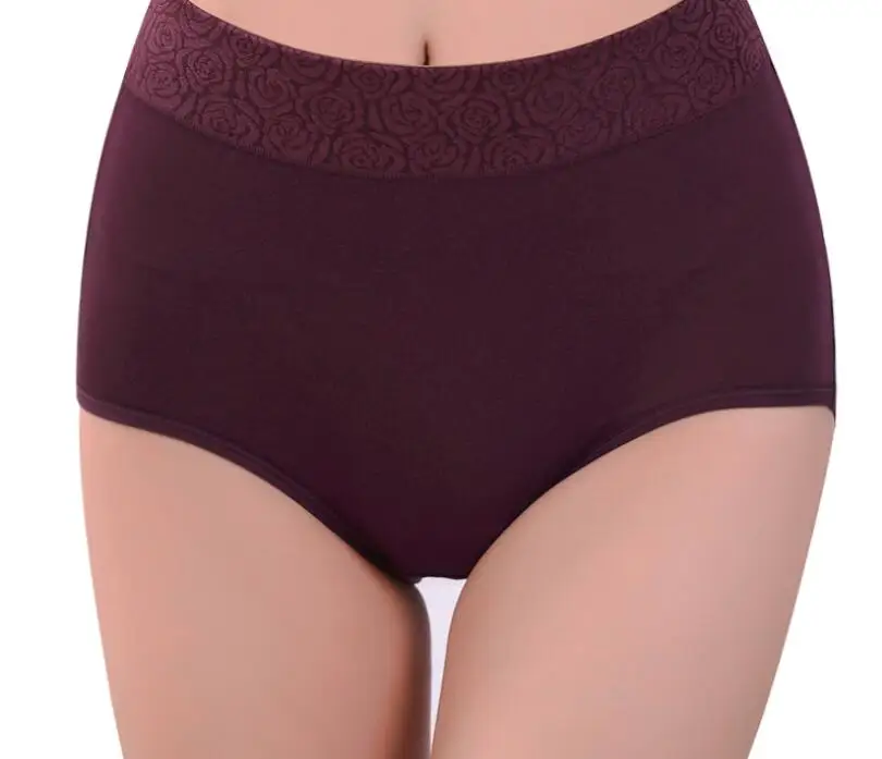

Free Shipping Female non-trace modal in the waist lace briefs tall waist sexier SIZE M L-XXXL #8145R1