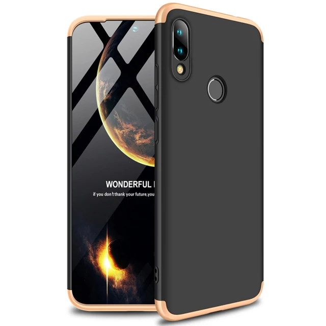 3-в-1 чехол для телефона для Xiaomi Redmi Note 7 note7 PC жесткий матовый чехол-накладка для Xiaomi Redmi Примечание 7 про защитный чехол Coque - Цвет: gold and black