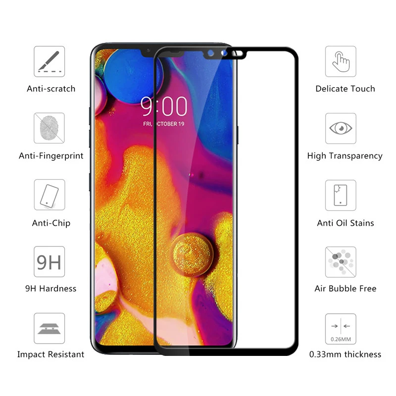 Полностью покрывающее закаленное Стекло для LG V40 Q6 V20 K10 2017 Экран протектор V 40 20 Q 6 K