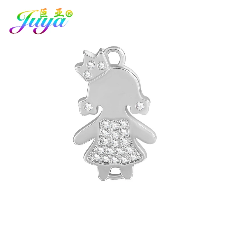 White Gold 5 Pieces Juya DIY, 5 шт.,, Золотая/Серебряная корона, для мальчиков и девочек, соединитель, подвески, принадлежности для женщин, браслет ручной работы, серьги, изготовление ювелирных изделий - Окраска металла: White Gold 5 Pieces
