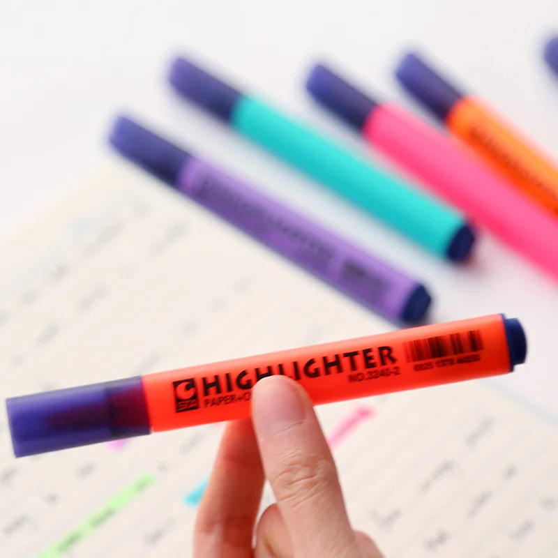 8 шт. цветные флуоресцентные маркеры в японском стиле|Фломастеры| |