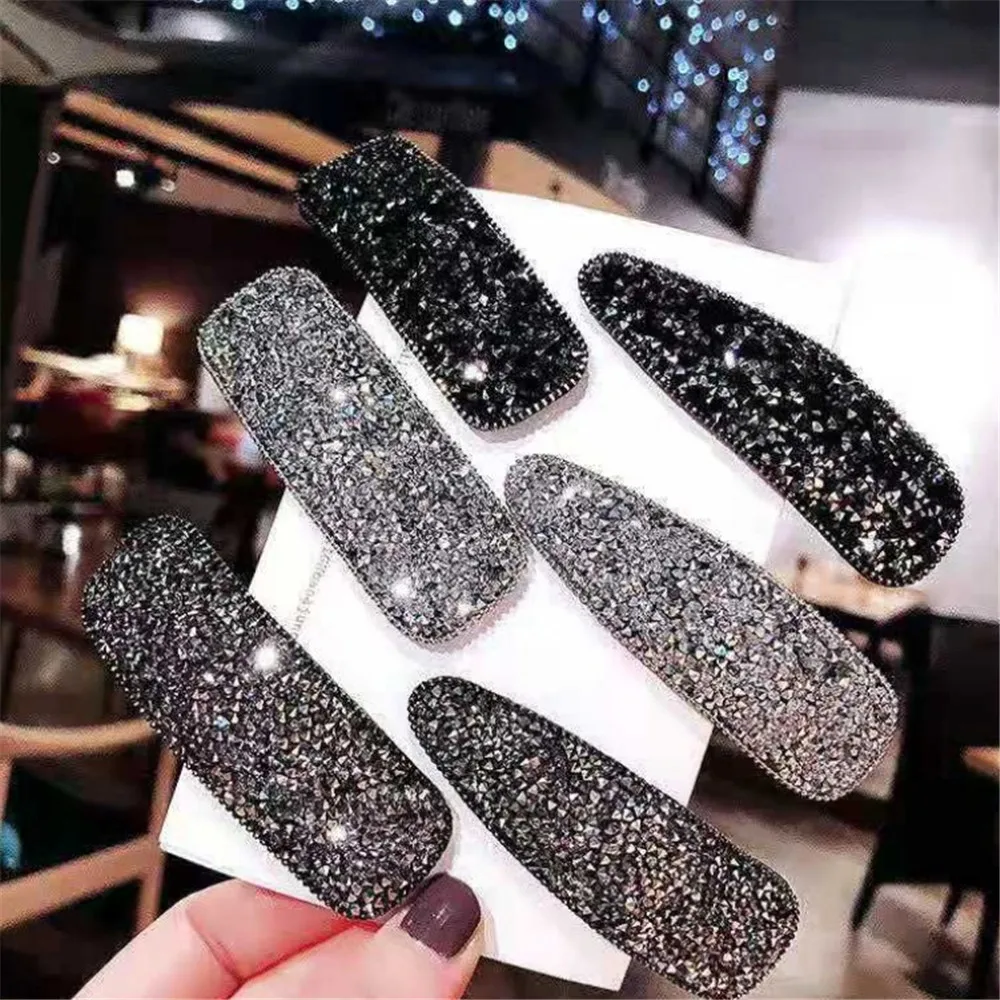 1 шт. женские сияющие хрустальные стразы заколки для волос милые геометрические