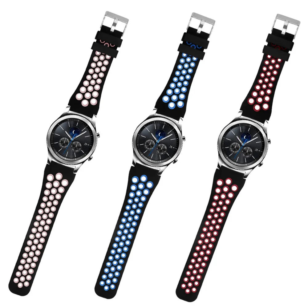 Спортивный ремешок для samsung gear s3 Frontier/Классические Смарт часы силиконовый