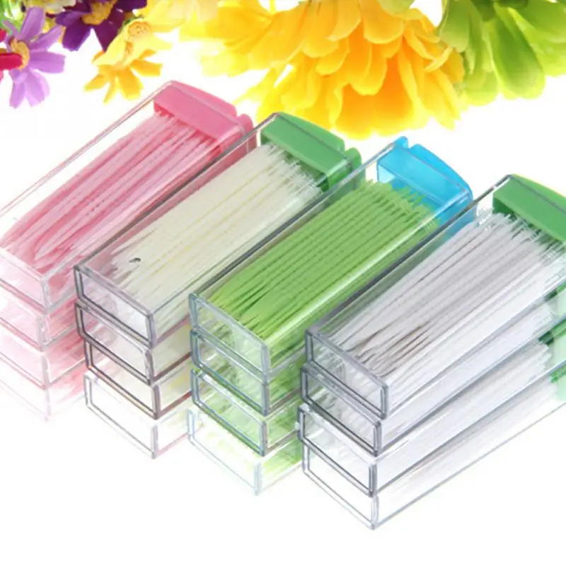 2018 Новый зубочистка 50 шт двуглавый уход за полостью рта зубная щетка зубные