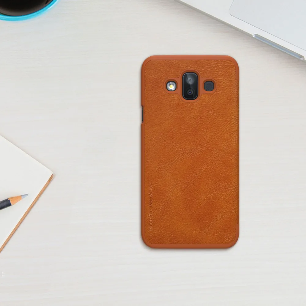 Для samsung Galaxy J7 Duo Чехол Оригинальный NILLKIN QIN Высокое качество lthr Флип кожаный чехол