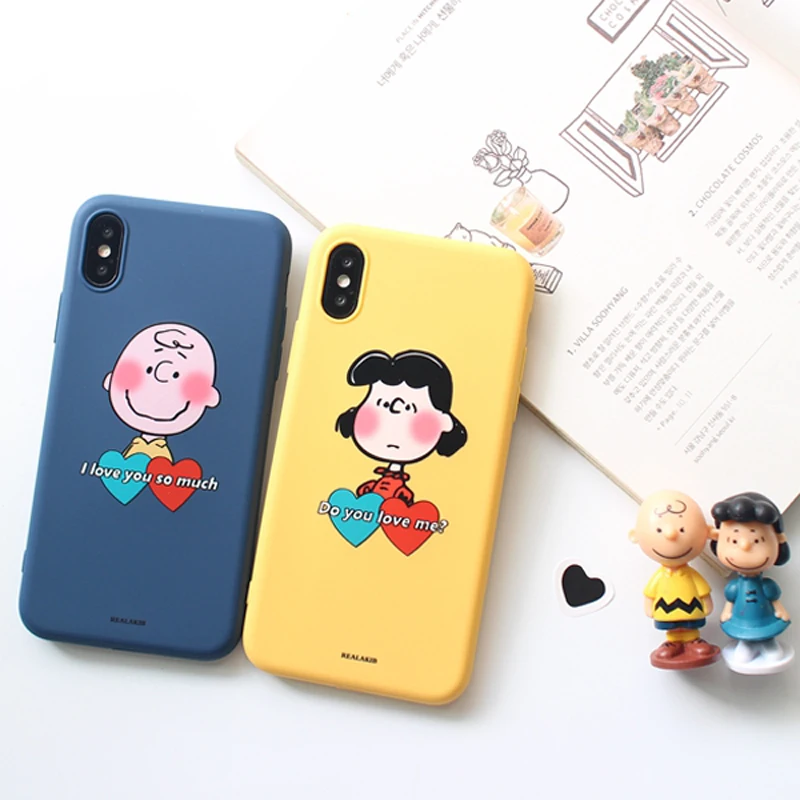 WOTP милый мультяшный парный Мягкий ТПУ чехол для телефона iPhone XS Max XR 6 6S 7 8 Plus X Мода