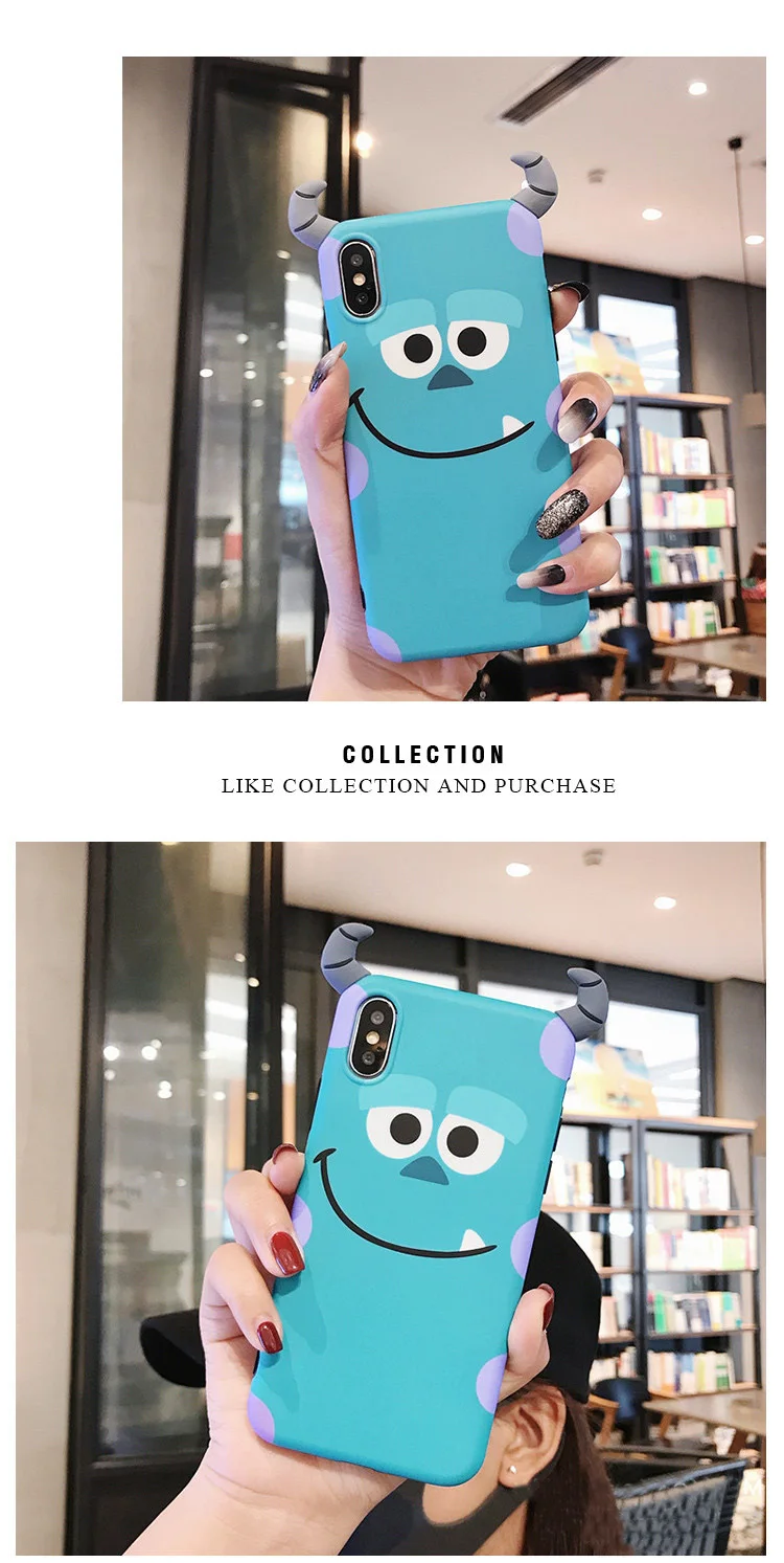 Мягкий чехол для iphone X XS Max 8 plus 7 7 plus 6 6 S 6splus Cute 3D Monsters задняя крышка для iphone XR cartoon Sullivan Mr. Q
