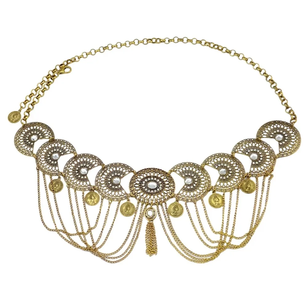 Металлическая сетчатая цепочка египетского цвета пояс для платья поясные цепи