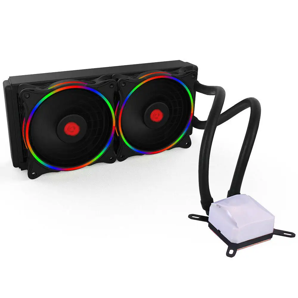 Кулер для ЦП Водяной кулер RGB Цветной световой эффект радиатора вентилятор PWM 120