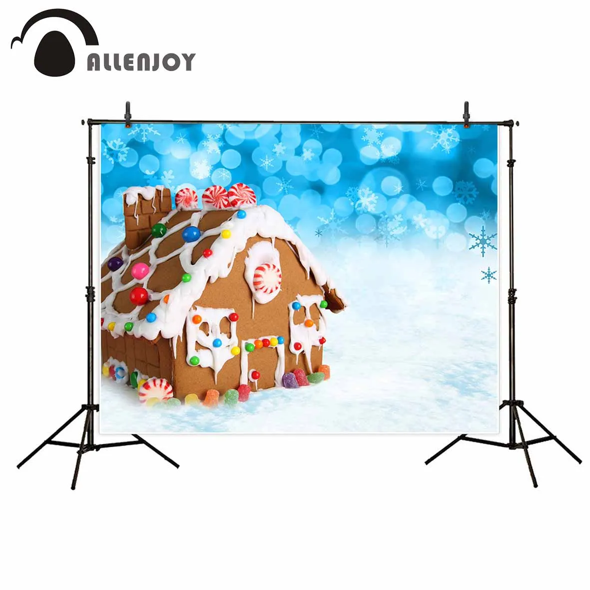 Allenjoy фотографический фон снежинки зима красивые детские конфеты фотосессия
