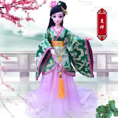 Ancient Dress Doll Chinese Imperial Concubine Court Fairy Suit Joints Beautiful Girl Princess Dolls with Clothes - Цвет: J