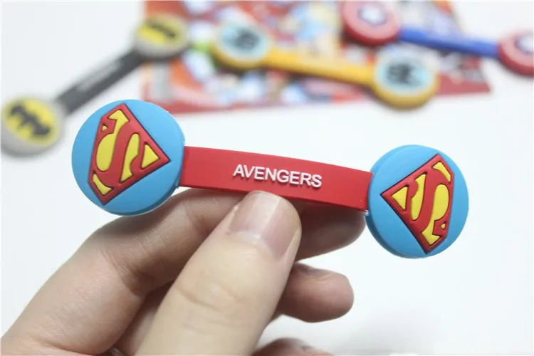 10 шт./лот Бэтмен Супермен мультфильм Наушники Кабельные Провода Организатор