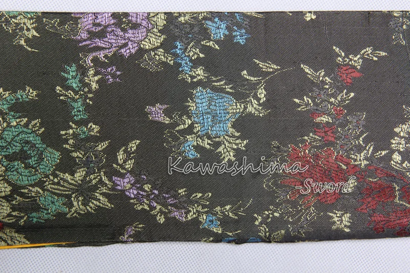 Японский самурайский меч шелковая сумка черный золотой красный цвет вышитый