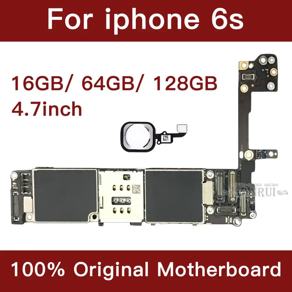 Для iPhone 6S 4,7 дюймов материнская плата разблокировка материнская плата с сенсорным ID полная функция оригинальная IOS установленная материнская плата