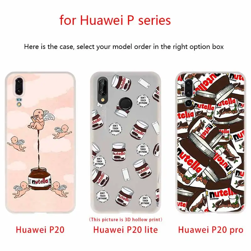 Чехол для телефона с шоколадной едой Tumblr Nutella Huawei P40 P9 P10 P20 P30 Lite чехлы Pro P Smart 2019