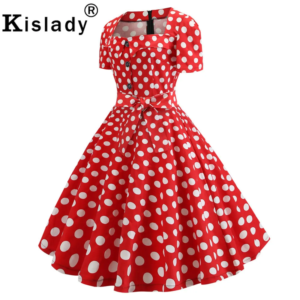 Женское летнее платье в горошек винтажное на пуговицах плиссированная туника