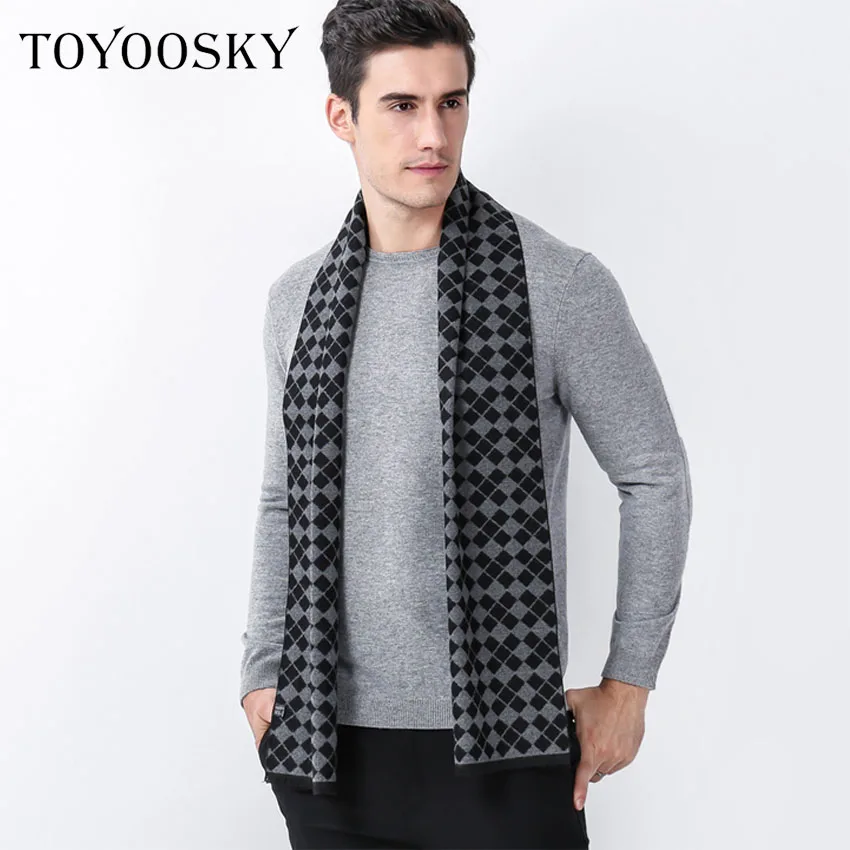 Toyoosky 2017 новые моды Для мужчин шарф Дизайн Повседневное Шарфы для женщин Зимний