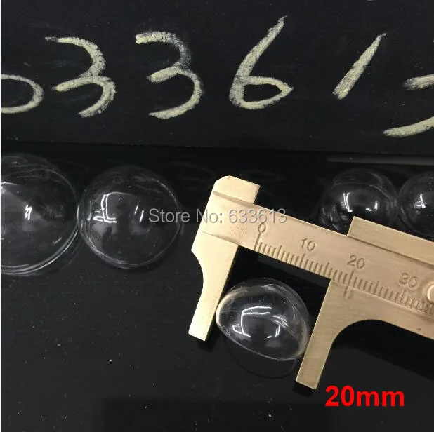 20pcs20mm Полукруглый Стеклянный Глобус пузырьковый стеклянный купол кулон Флакон