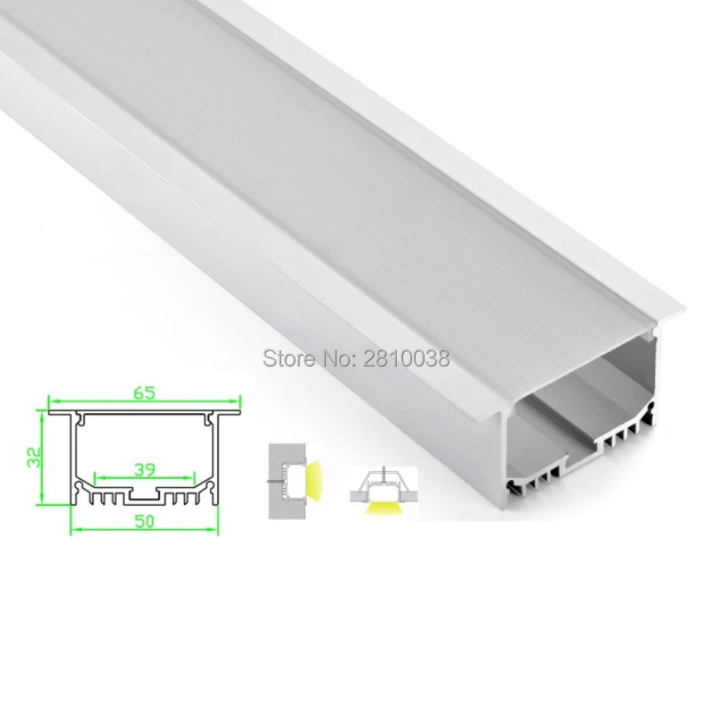 10 компл./лот анодированный алюминиевый профиль 1 м и profilo alluminio для striscia led