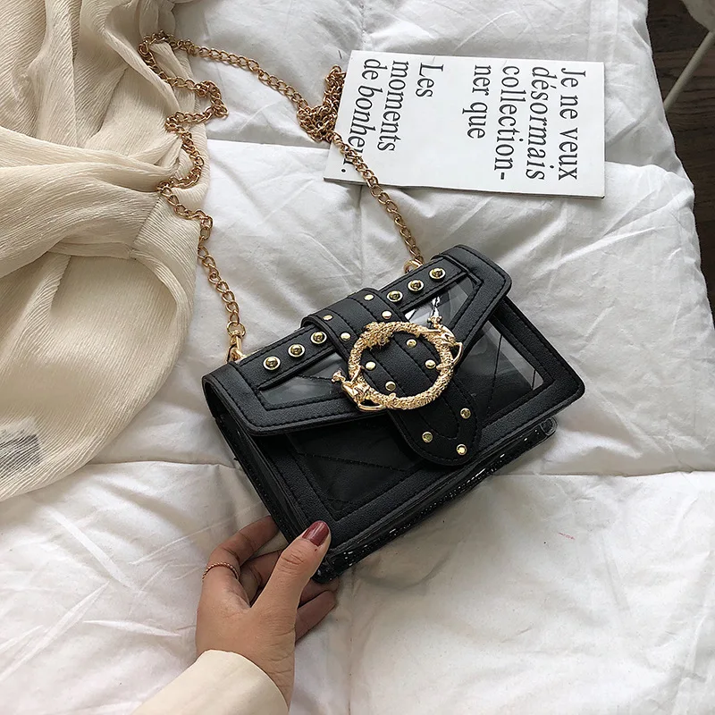 Роскошные дизайнерские новые женские прозрачные сумки из прозрачного ПВХ