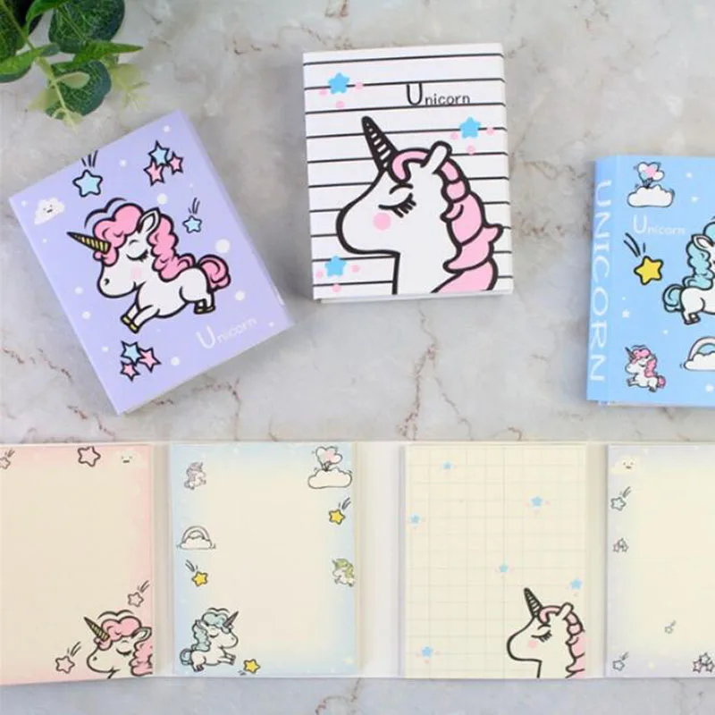 

Unicorn Pattern Message Note Pad Can Be Torn Note Sign Color Memo Note N Times Post School Student Office Stationery Child