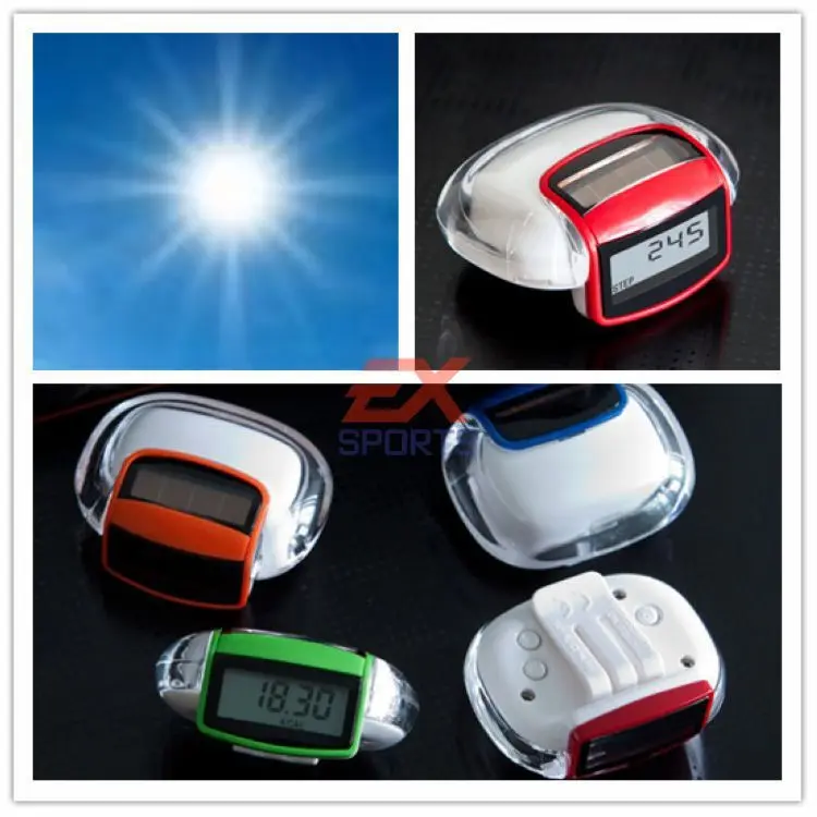 200 шт./лот шаг шагомер счетчик расстояния новый источник питания солнечной