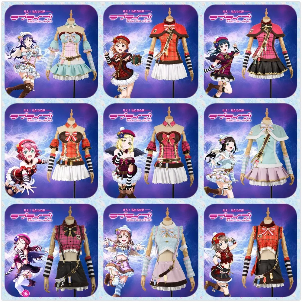 LoveLive!SunShine! Hanamaru кэнан Ruby Yoshiko Riko Chika Dia You охара Мари рождественские карилы