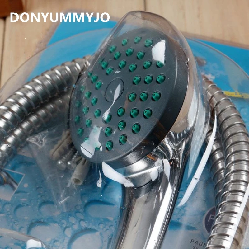 DONYUMMYJO ABS хромированная насадка для душа набор ванная комната круглый ручной Душ сопла спринклер со шлангом и стент