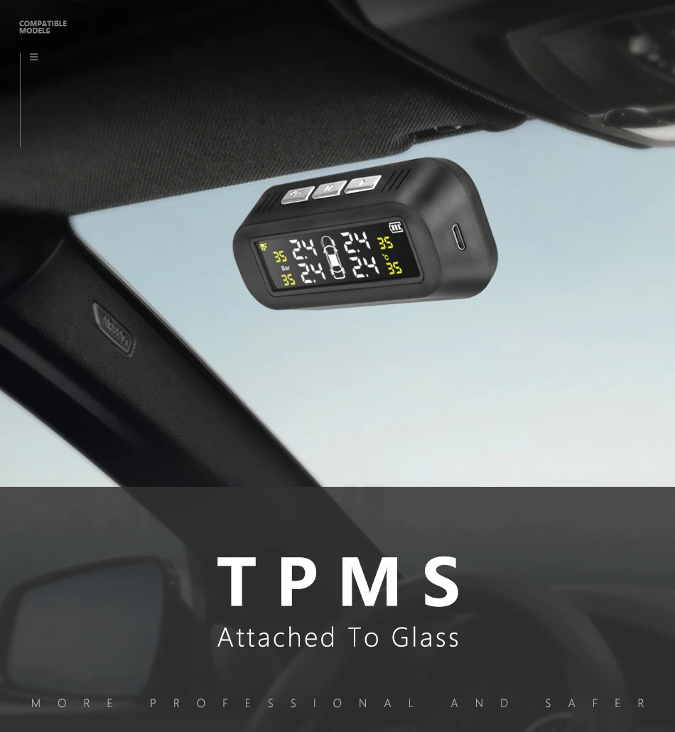 Vtopek система давления в шинах солнечная система TPMS Интеллектуальный цветной ЖК-дисплей цифровой дисплей высокая температура низкая батарея сигнализация Вибрационный запуск